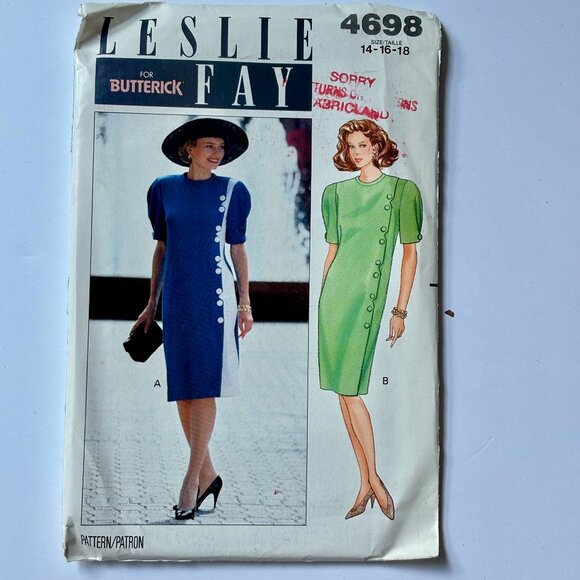Butterick Pattern 4698 Leslie Fay Design - Picture 1 of 2